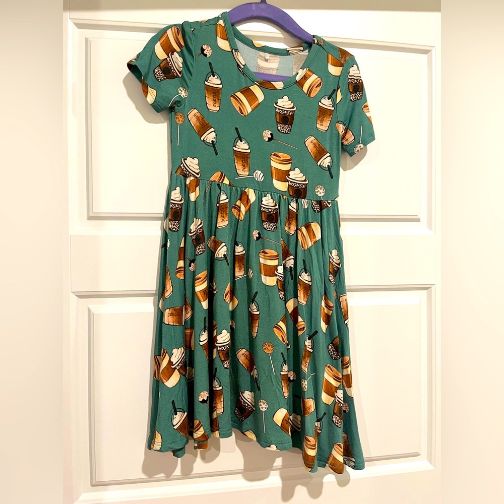 Posh Peanut morning brew dress- 3T/4T- washed once never worn